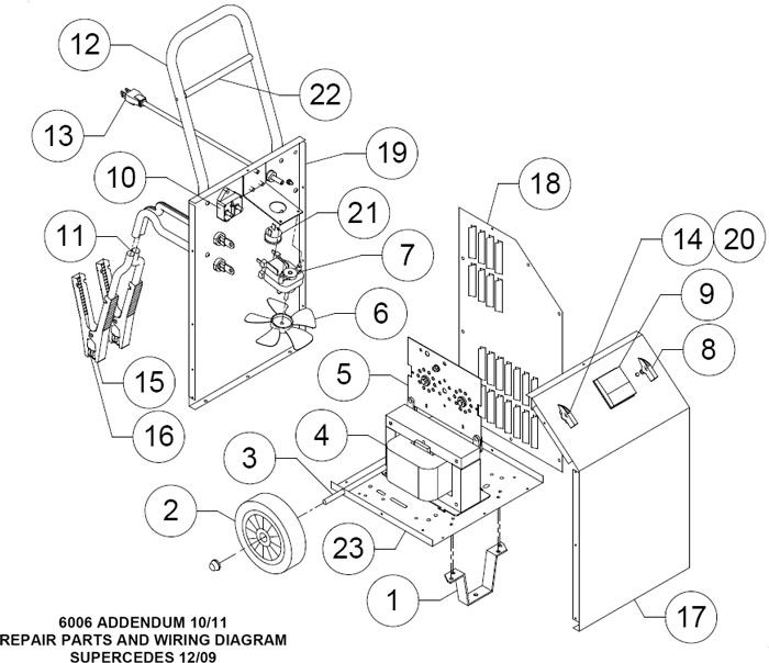 6006 TYPE B Associated Battery Charger Parts List (Units After 10/2011)