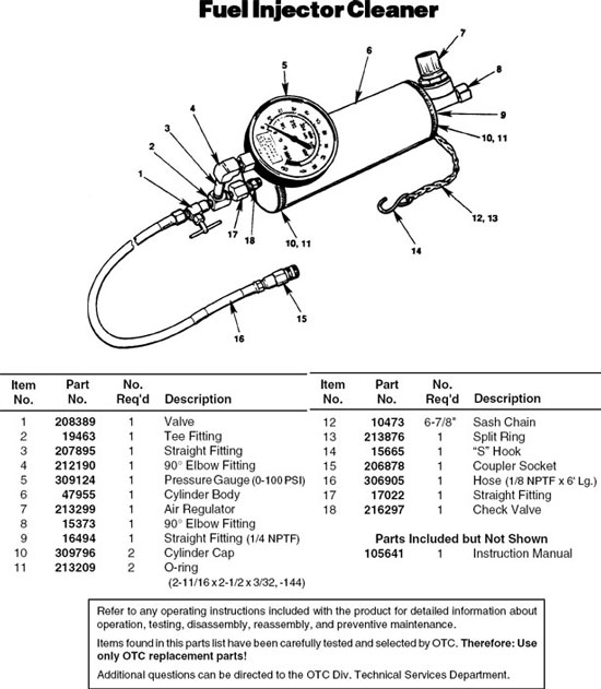 OTC7488 Parts Diagram
