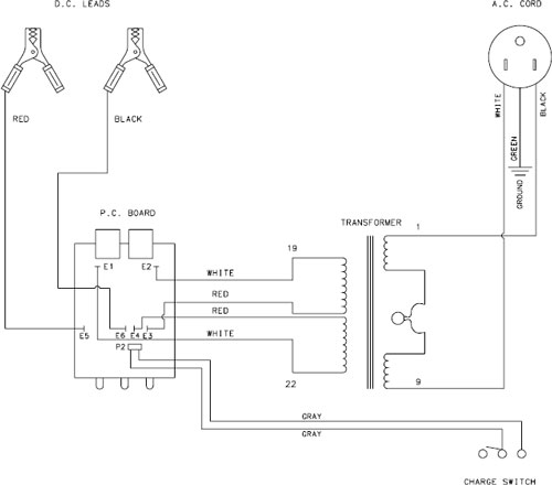 YA1222 Snap-On Battery Charger Wiring Diagram